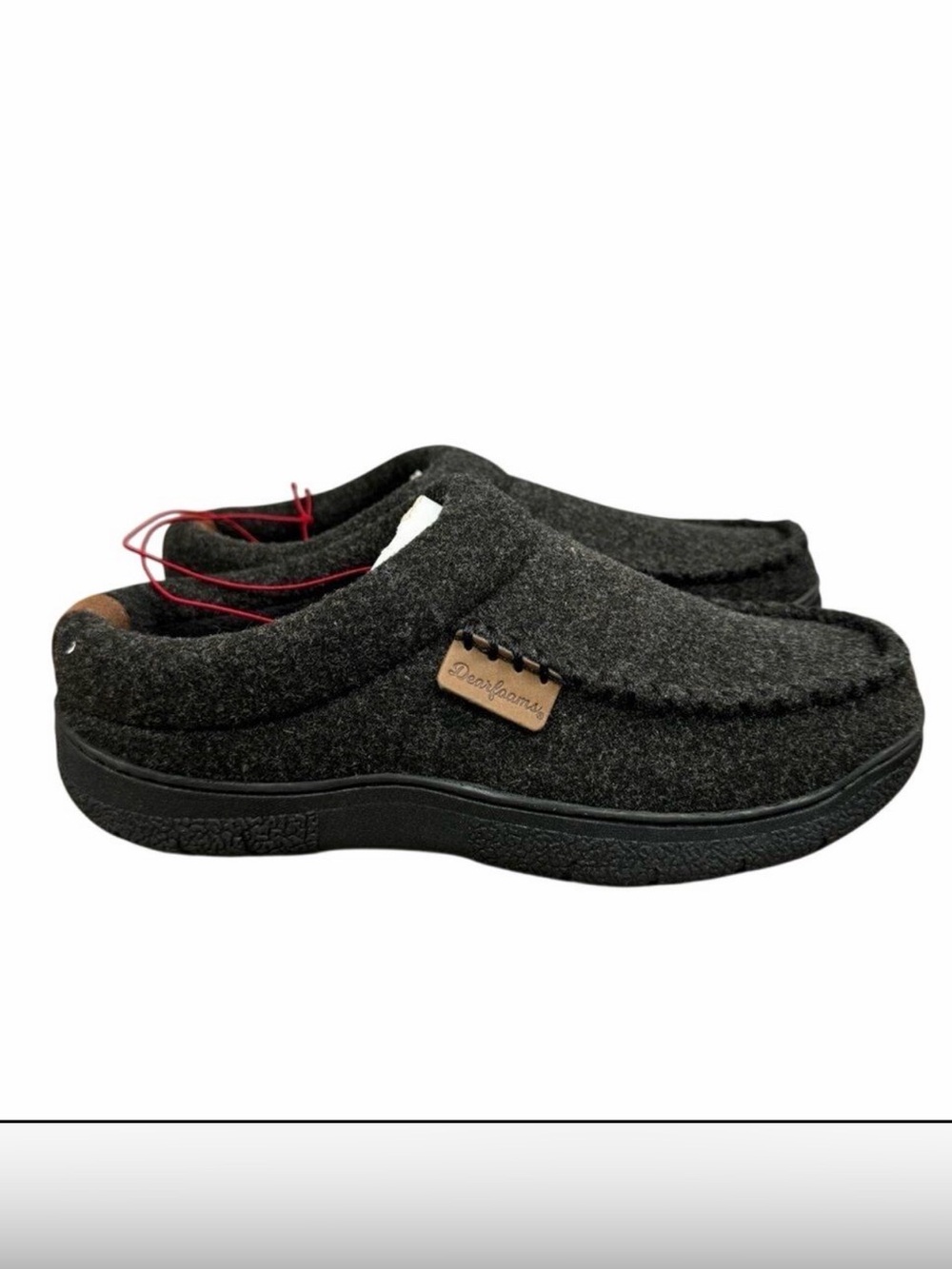 Dearfoams Men's Clog Style Memory Foam Slippers Wool Blend Size S # Box 512 - Picture 3 of 9